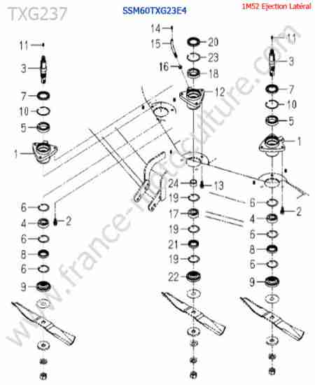 ISEKI - TXG237 : SSm60txg23 / palier