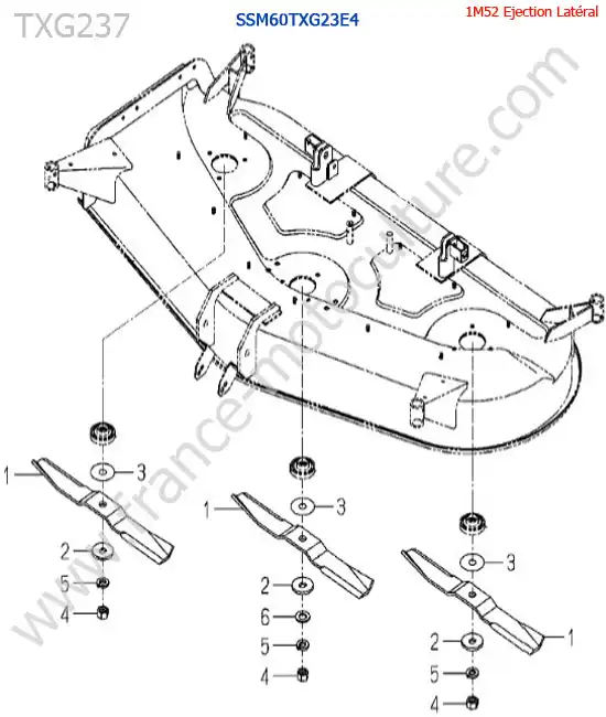 SSm60txg23 / lames ISEKI TXG237