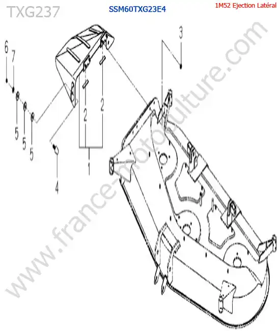 SSm60txg23 / deflecteur ISEKI TXG237