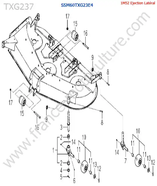 SSm60txg23 / roues ISEKI TXG237