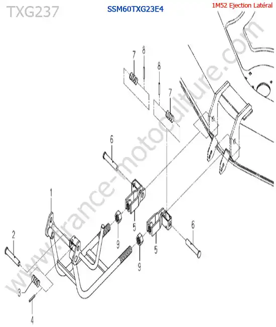 SSm60txg23 / fixation avant ISEKI TXG237