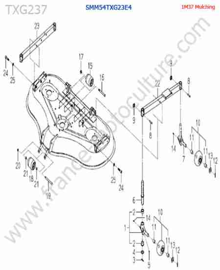 ISEKI - TXG237 : SMm54txg23 / roues