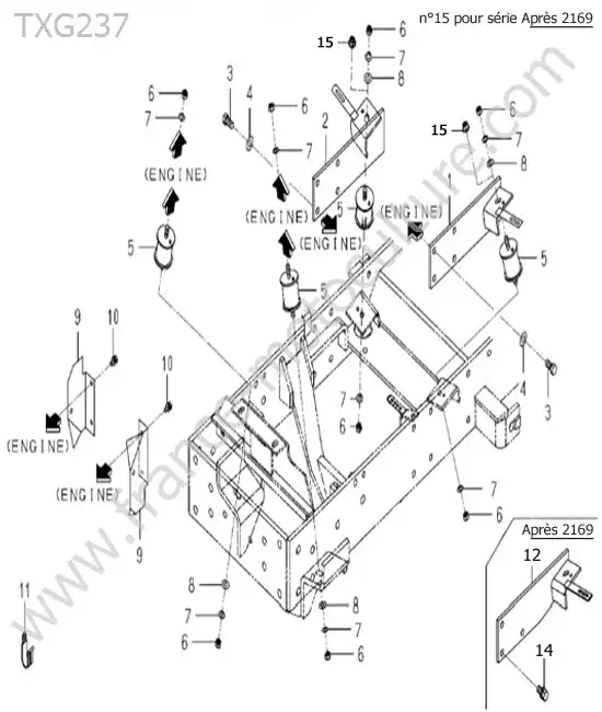 Support moteur ISEKI TXG237