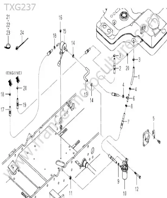 Circuit carburant ISEKI TXG237