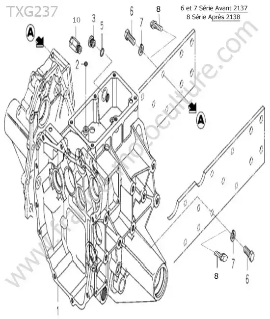 Carter transmission 1 ISEKI TXG237