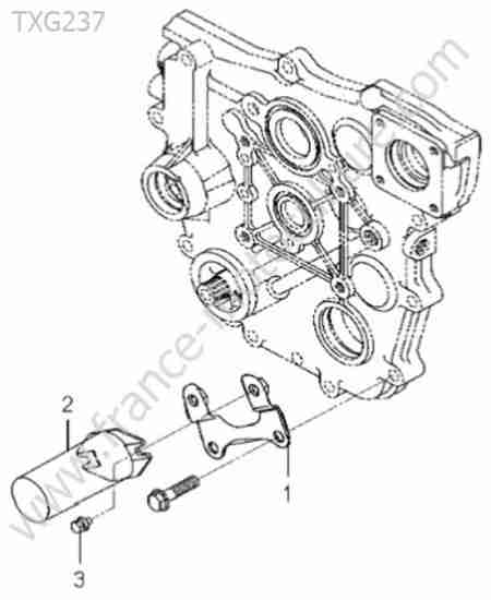 ISEKI - TXG237 : Couvercle prise force ventrale