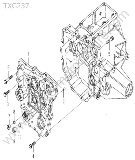 Carter transmission avant ISEKI TXG237
