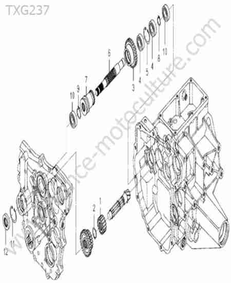 ISEKI - TXG237 : Arbre 4 roues
