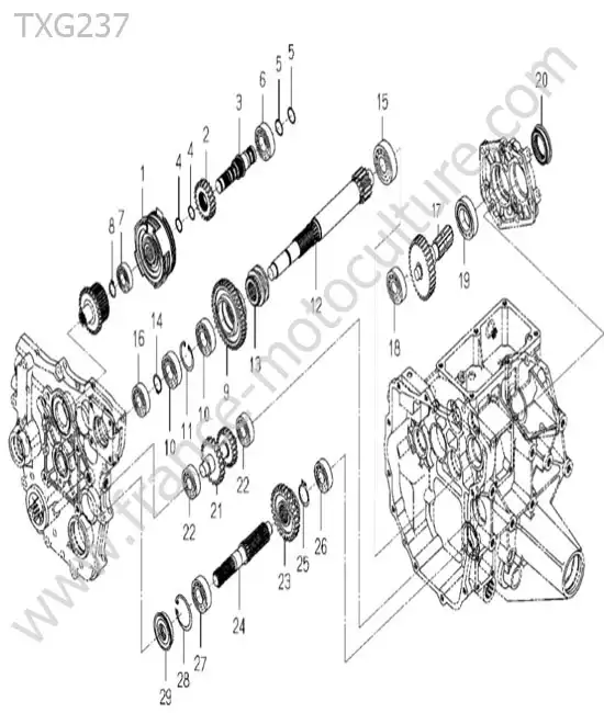 Arbre / embrayage prise force ISEKI TXG237