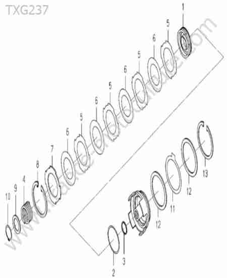 ISEKI - TXG237 : Embrayage prise force