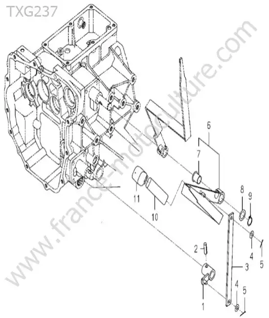 Levier prise force ventral ISEKI TXG237