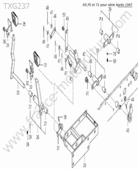 ISEKI - TXG237 : Pedale avancement