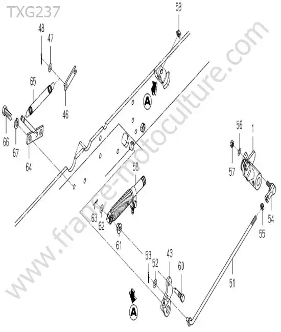 Amortisseur pedale avancement ISEKI TXG237