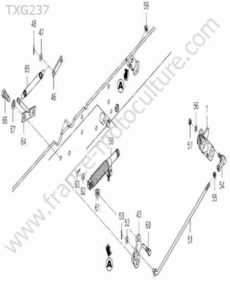 ISEKI - TXG237 : Amortisseur pedale avancement