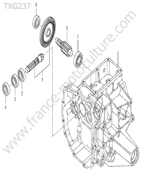 Couple conique arriere ISEKI TXG237