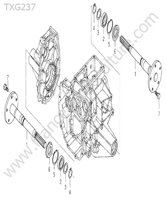 Arbre de roue arriere ISEKI TXG237