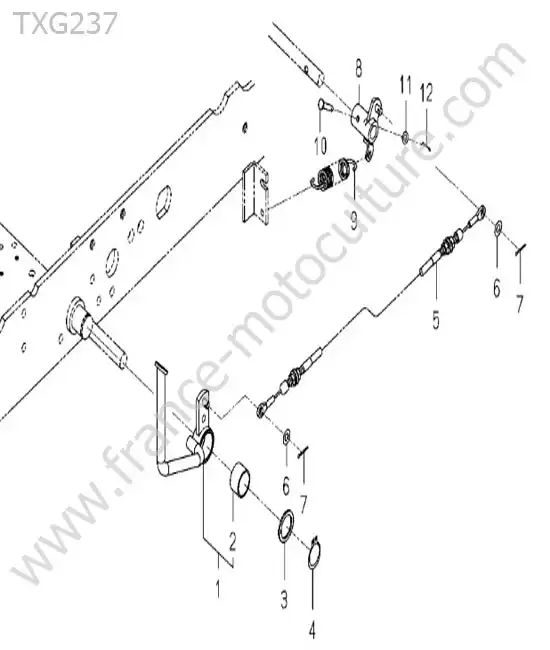 Pedale blocage differentiel ISEKI TXG237