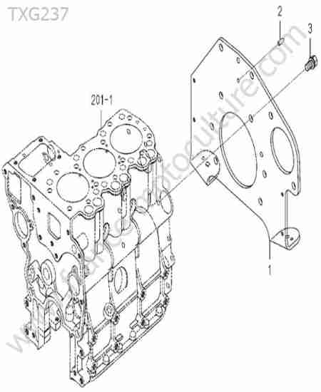 ISEKI - TXG237 : Plaque volant moteur