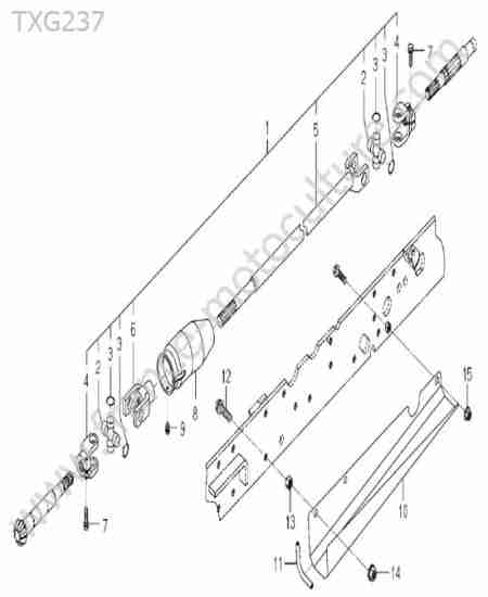 ISEKI - TXG237 : Cardan roues avant