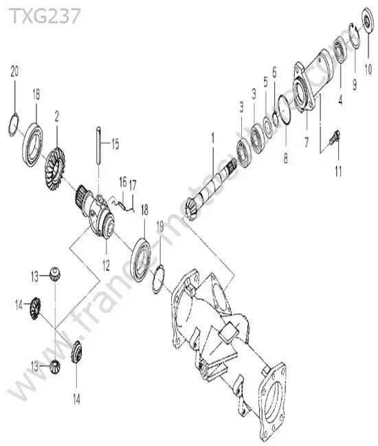 Differentiel avant ISEKI TXG237