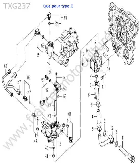 Pompe hydraulique (type g) ISEKI TXG237