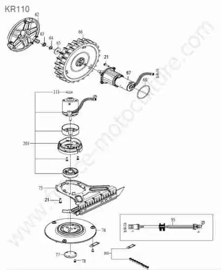 KRESS - KR110 : Moteur coupe / roue