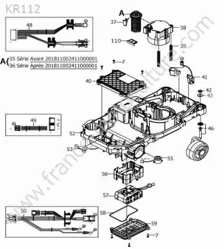 KRESS - KR112 : Chassis inferieur / batterie
