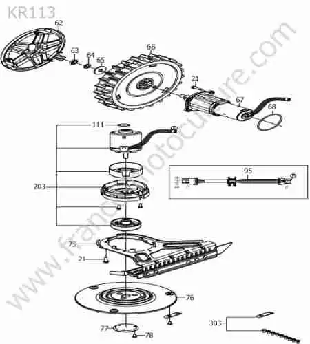 KRESS - KR113 : Moteur coupe / roues