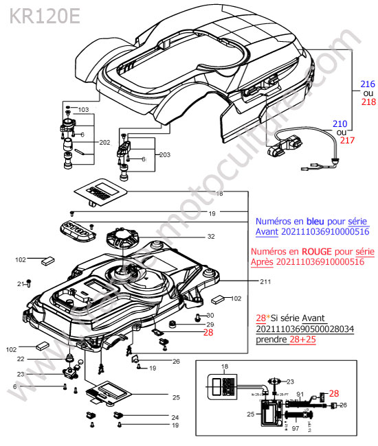 KRESS - KR120E : Chassis superieur / coque
