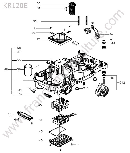 KRESS - KR120E : Batterie / roues avant