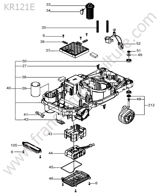 KRESS - KR121E : Batterie / roues avant