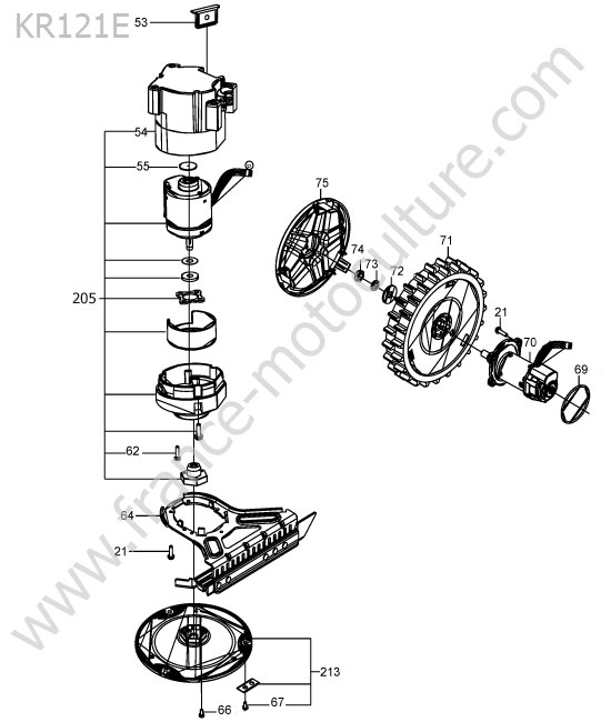 KRESS - KR121E : Moteur coupe / roues
