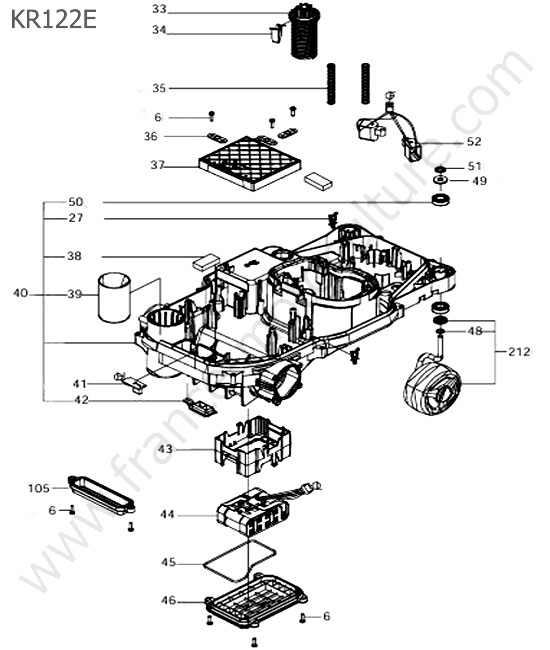 KRESS - KR122E : Batterie / roues avant