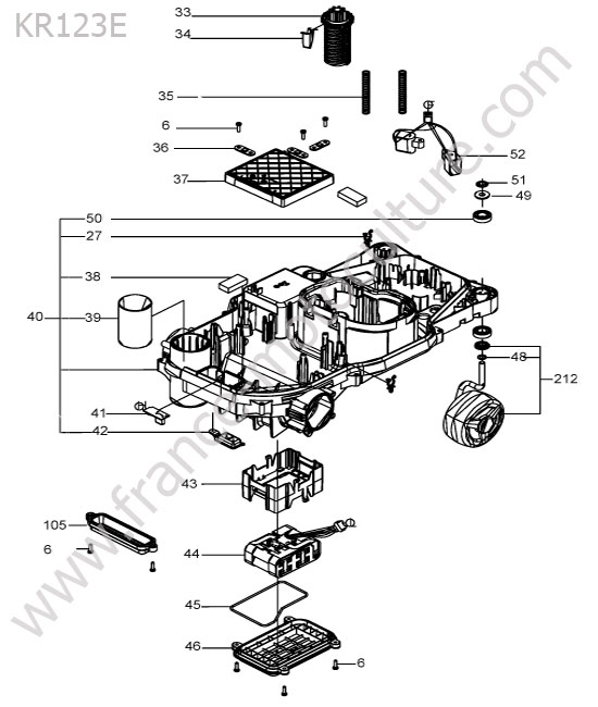 KRESS - KR123E : Batterie / roues avant