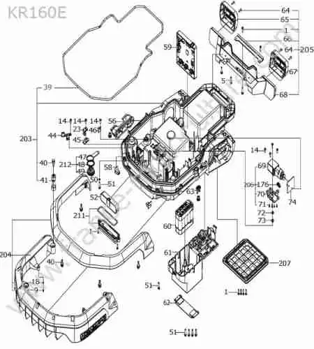 KRESS - KR160E : Chassis inferieur