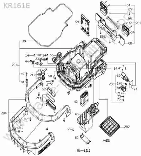 KRESS - KR161E : Chassis inferieur
