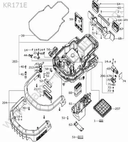 KRESS - KR171E : Chassis inferieur