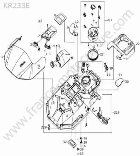 KRESS - KR233E : Chassis superieur