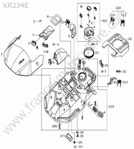 KRESS - KR234E : Chassis superieur