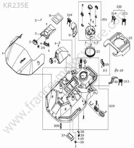 KRESS - KR235E : Chassis superieur