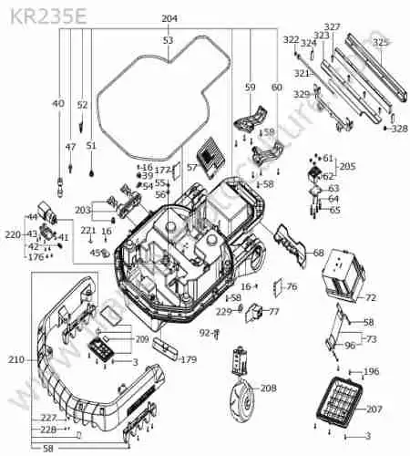 KRESS - KR235E : Chassis inferieur