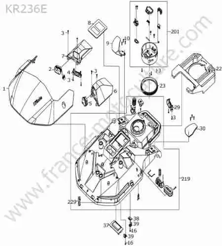 KRESS - KR236E : Chassis superieur