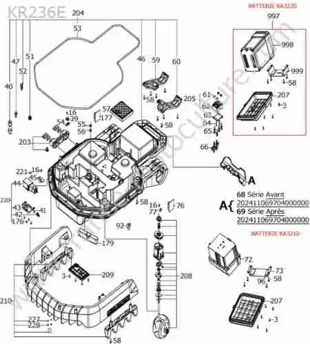 KRESS - KR236E : Chassis inferieur