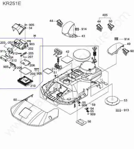 KRESS - KR251E : Capot / camera / rtk