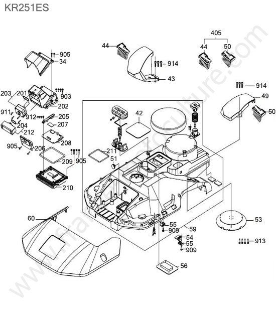 KRESS - KR251ES : Capot / camera / rtk