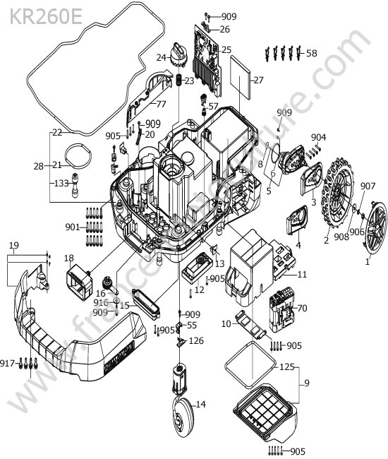 KRESS - KR260E : Chassis inferieur