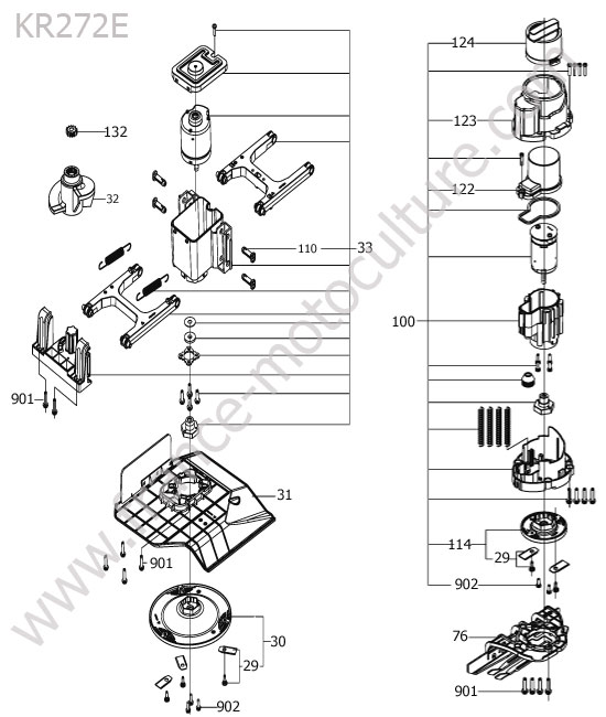 KRESS - KR272E : Moteur coupe
