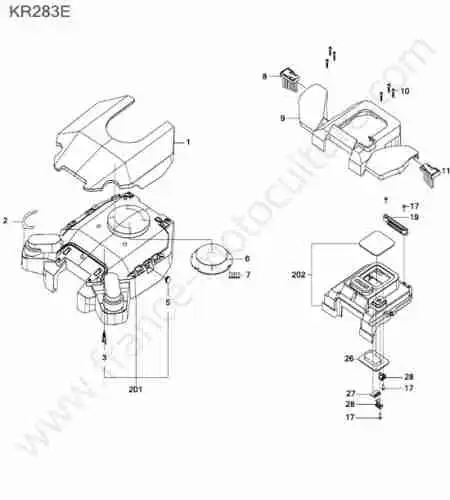 KRESS - KR283E : Capot / rtk