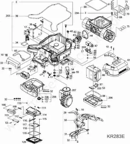KRESS - KR283E : Chassis /batterie / roue av