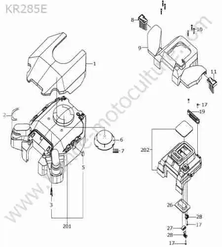 KRESS - KR285E : Chassis superieur